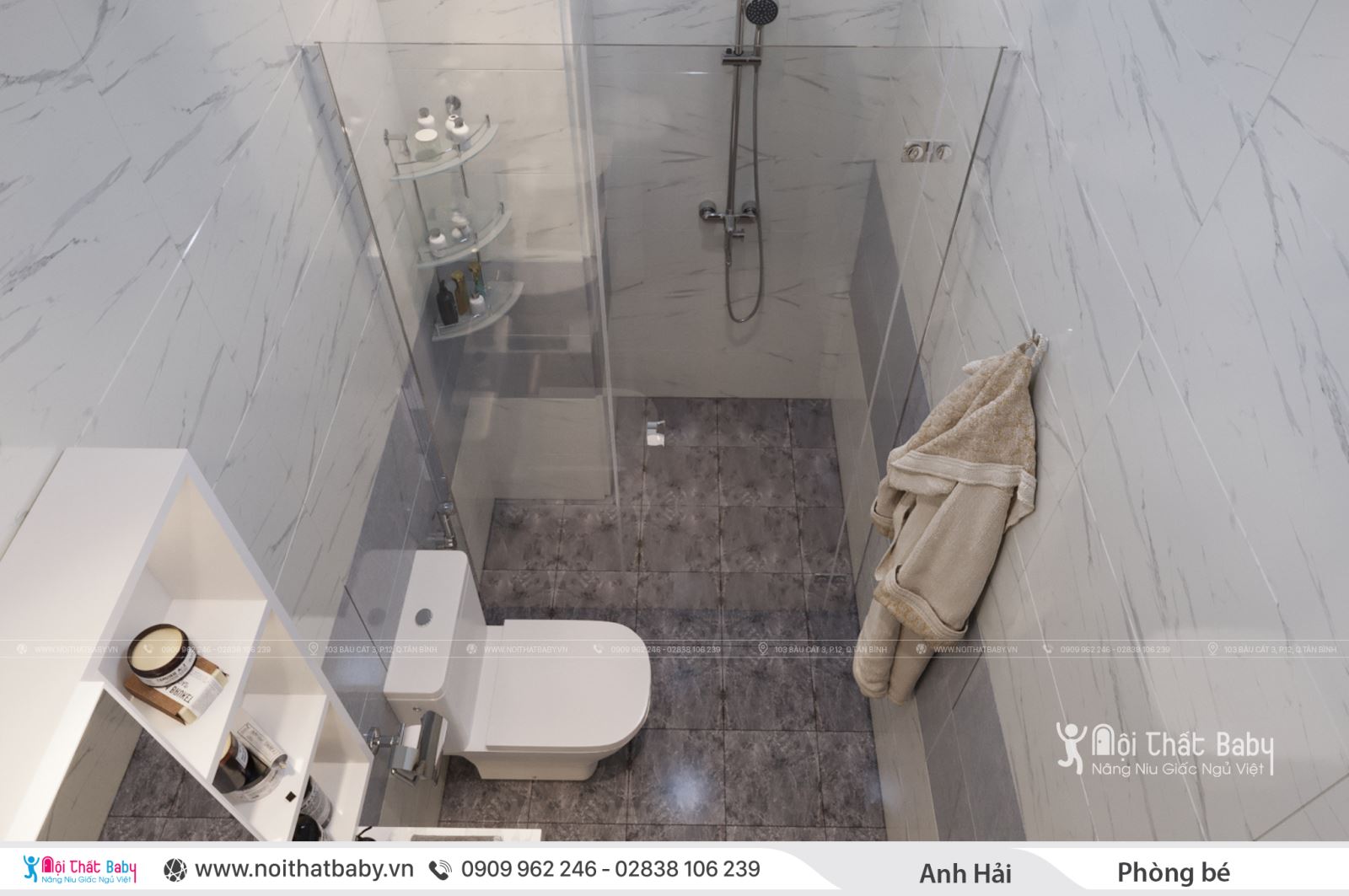 Nội thất phòng ngủ bé gái màu hồng hiện đại